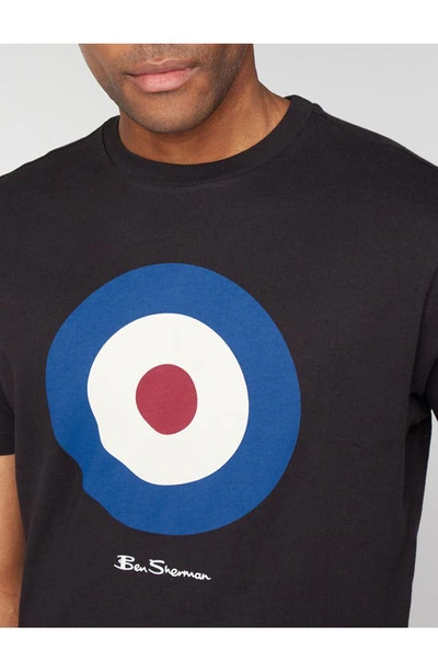 Shop Ben Sherman Target Organic Cotton Graphic T-shirt In Black