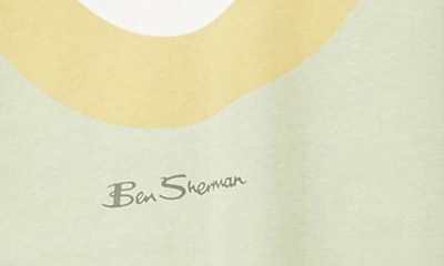Ben Sherman Signature Target Organic Cotton Graphic Tee In Green
