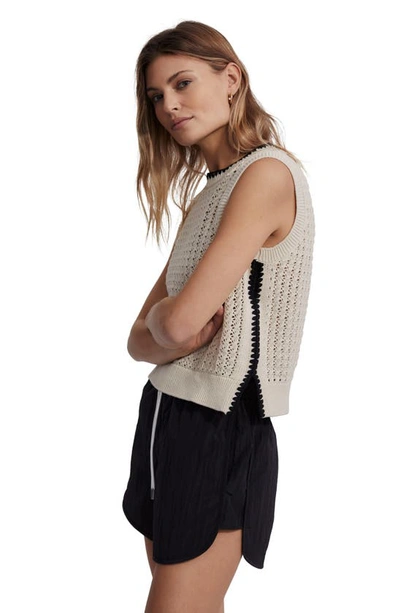 Varley Delaney Open Stitch Sweater Vest In Birch