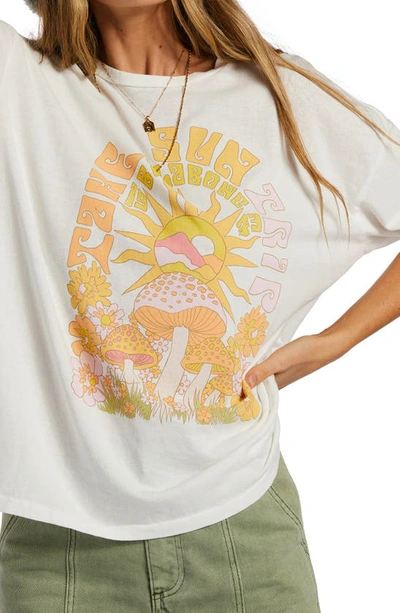 Shop Billabong Take A Sun Trip Oversize Graphic T-shirt In Salt Crystal