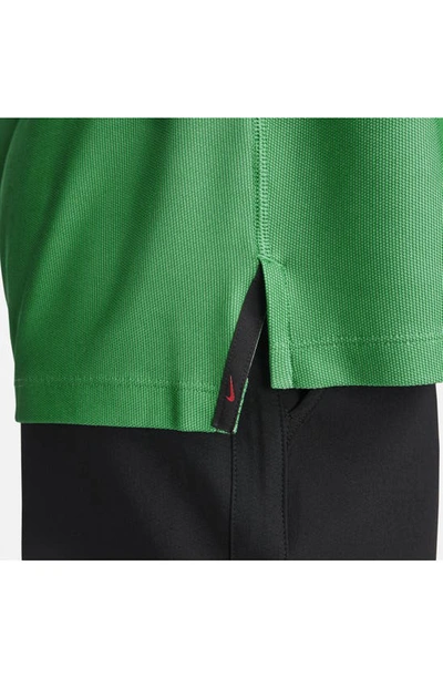 Shop Nike Dri-fit Tiger Woods Piqué Golf Polo In Green/ Black