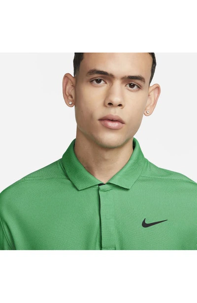 Shop Nike Dri-fit Tiger Woods Piqué Golf Polo In Green/ Black