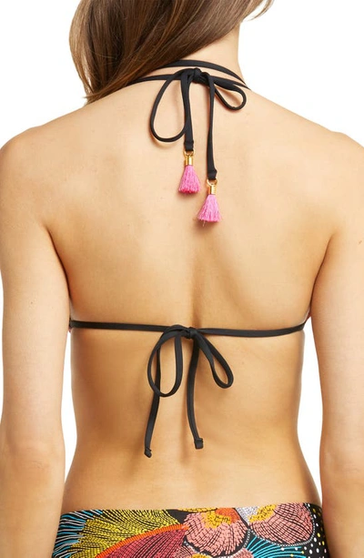 Shop La Blanca Sunlit Soiree Halter Bikini Top In Black Multi