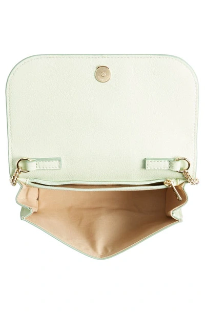 Shop See By Chloé Hana Large Leather Wallet On A Chain In Pastel Green