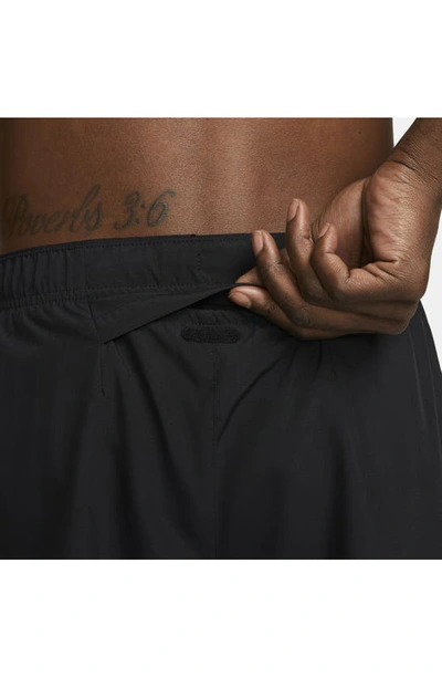 Shop Nike Dri-fit Challenger 5-inch Brief Lined Shorts In Black/ Black/ Black