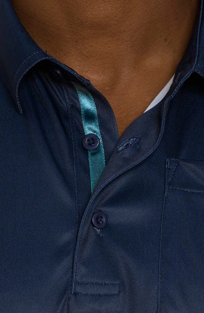 Robert Graham Men's Blade Iron Skull Motif Polo Shirt In Navy