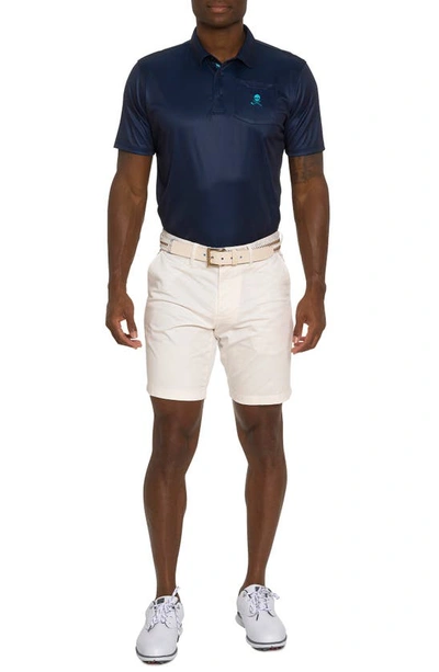 Robert Graham Men's Blade Iron Skull Motif Polo Shirt In Navy