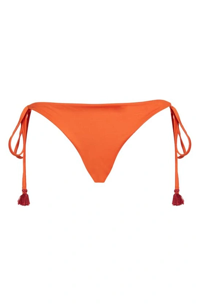 Shop Johanna Ortiz Amaru Reversible Bikini Bottoms In Intense Tangelo/ Burgundy