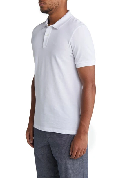 Shop Hugo Boss Pallas Cotton Polo In White