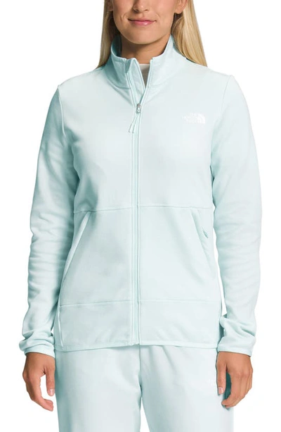 Shop The North Face Canyonlands Fleece Full Zip Jacket In Skylight Blue White Heather
