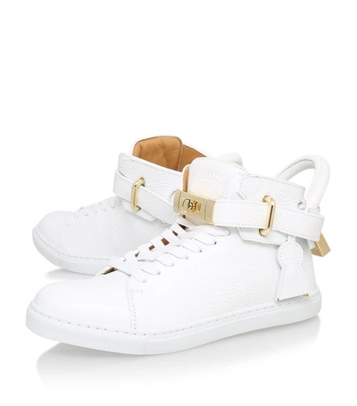 Shop Buscemi Flat First Leather Sneakers