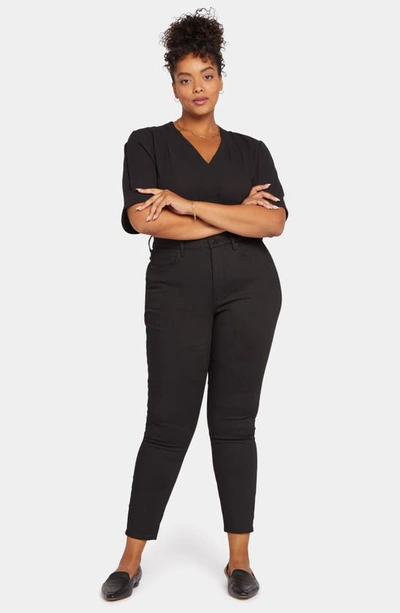 Nydj Ami High Waist Skinny Jeans In Black Rinse