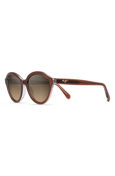 Shop Maui Jim 55mm Mariana Polarized Round Sunglasses In Brown/ Hcl Bronze Gradient