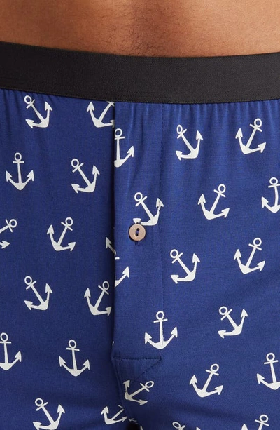 Shop Meundies Knit Boxers In Anchors Away