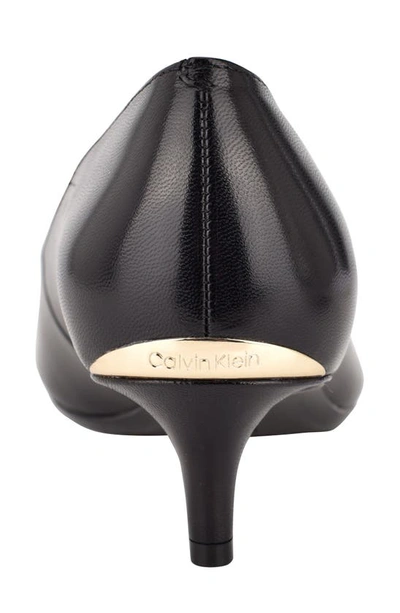 Shop Calvin Klein Gabrianna Kitten Heel Pump In Black