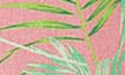 Barbour Aralia Frond Print Cotton Peplum Top In Pink Multi