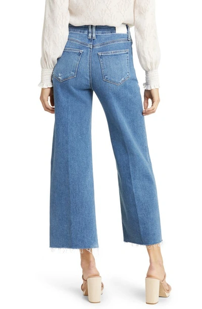 Paige Anessa High Waist Wide Leg Jeans In Sunnie Distressed