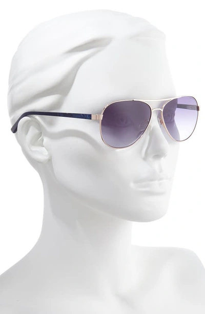 Shop Ted Baker 58mm Gradient Aviator Sunglasses In Gold/ Purple