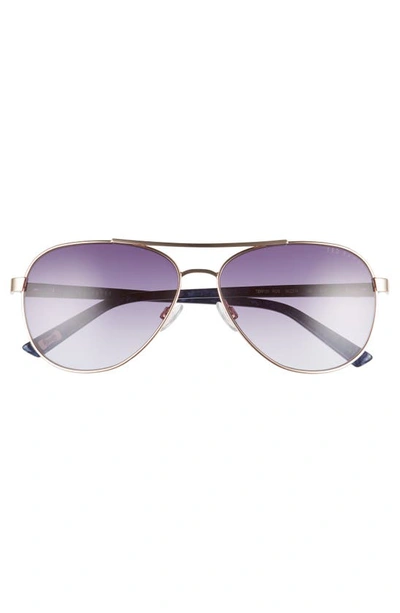 Shop Ted Baker 58mm Gradient Aviator Sunglasses In Gold/ Purple