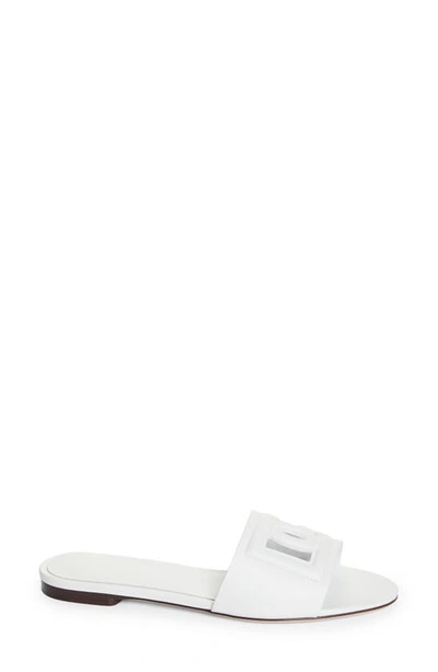 Dolce & Gabbana 20mm Saint Barth Rubber Slide Sandals In White