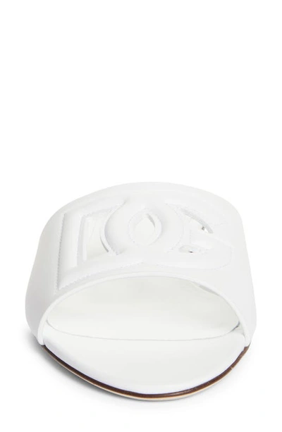 Dolce & Gabbana 20mm Saint Barth Rubber Slide Sandals In White