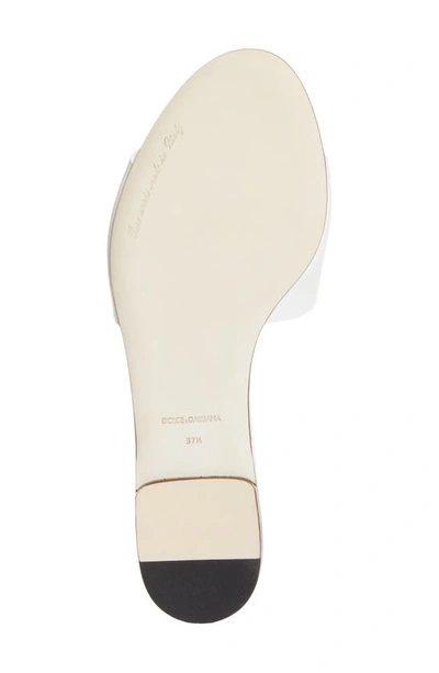 Shop Dolce & Gabbana Bianca Interlock Slide Sandal In White