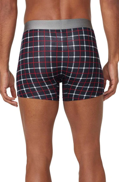 Shop Tommy John 4-inch Cool Cotton Boxer Briefs In Black Weekend Plaid