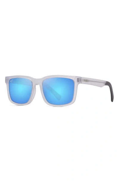 Maui Jim Stone Shack 55mm Polarizedplus2® Square Sunglasses In Matte Crystal
