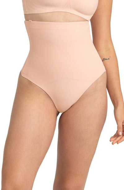 Shop Honeylove Superpower Thong In Rose Tan