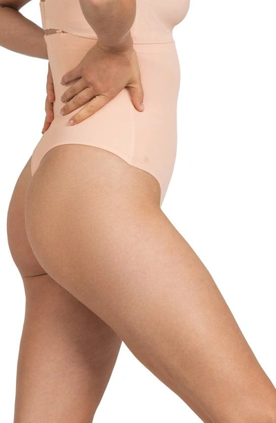 Shop Honeylove Superpower Thong In Rose Tan