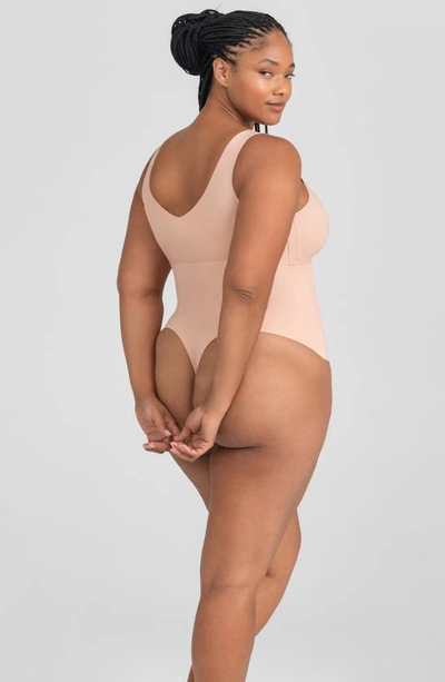 Shop Honeylove Superpower Thong In Rose Tan