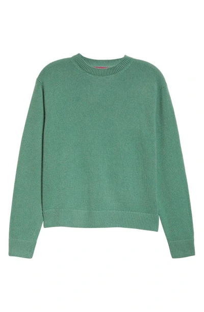The Elder Statesman Simple Gender Inclusive Cashmere Sweater In Juniper