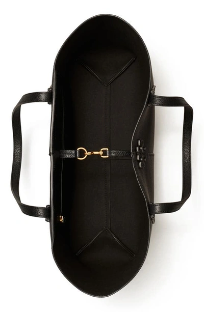 Tory Burch Mcgraw Leather Tote In Black