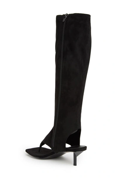 Jeffrey Campbell Confidence Knee High Sandal In Black Suede