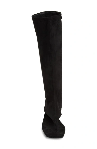 Jeffrey Campbell Confidence Knee High Sandal In Black Suede