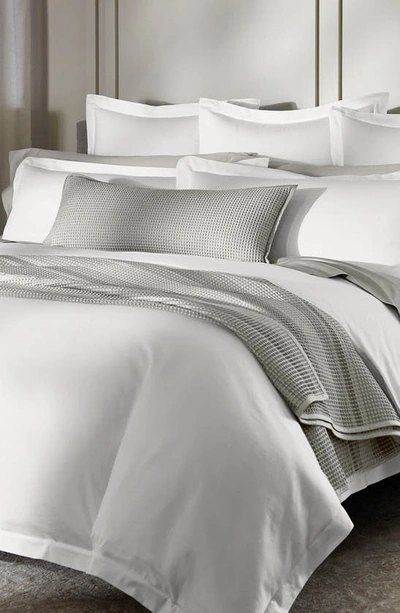 Boll & Branch Organic Cotton Waffle Accent Pillow Cover In Pewter