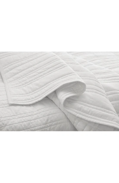Boll & Branch Boil & Branch Signature Stripe Quilt Set, King/california King In White