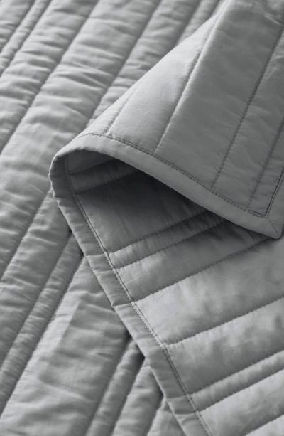 Boll & Branch Organic Signature Stripe Quilt Set In Shore