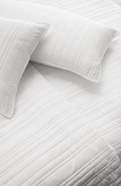 Boll & Branch Boil & Branch Signature Stripe Quilt Set, King/california King In White