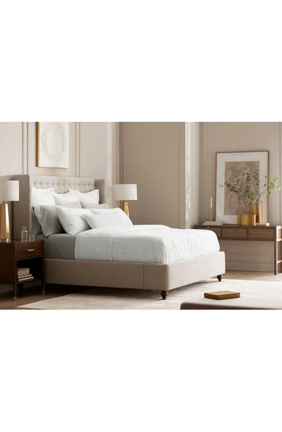 Boll & Branch Boil & Branch Signature Stripe Quilt Set, King/california King In White