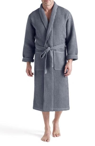 Shop Boll & Branch Organic Cotton Waffle Robe In Mineral