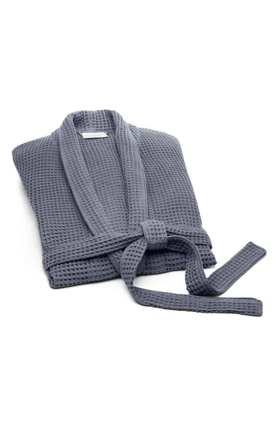 Boll & Branch Organic Cotton Waffle Robe In Mineral