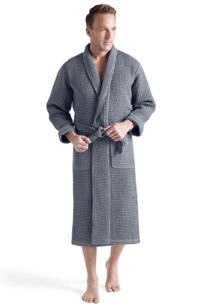 Shop Boll & Branch Organic Cotton Waffle Robe In Mineral