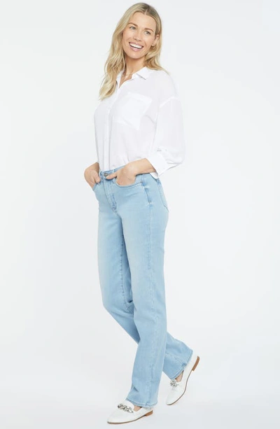 Shop Nydj Relaxed Distressed Straight Leg Jeans In Northstar