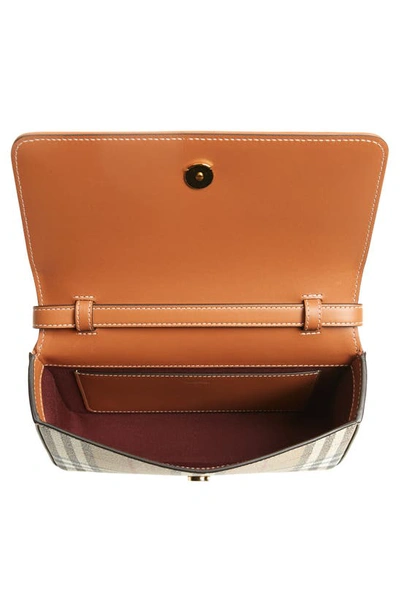 Burberry Hampshire Check Crossbody Bag In Archive Beige