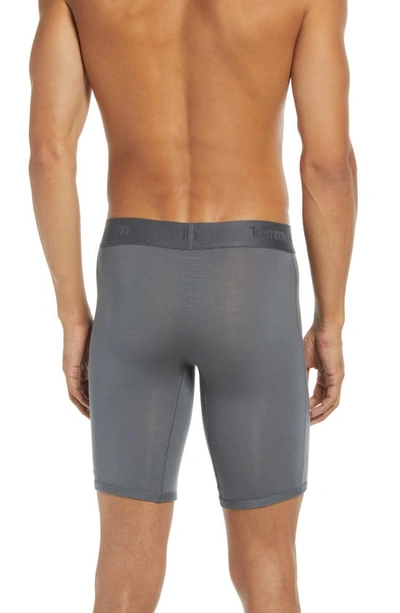 Shop Tommy John Second Skin 8-inch Boxer Briefs In Turbulence Grey