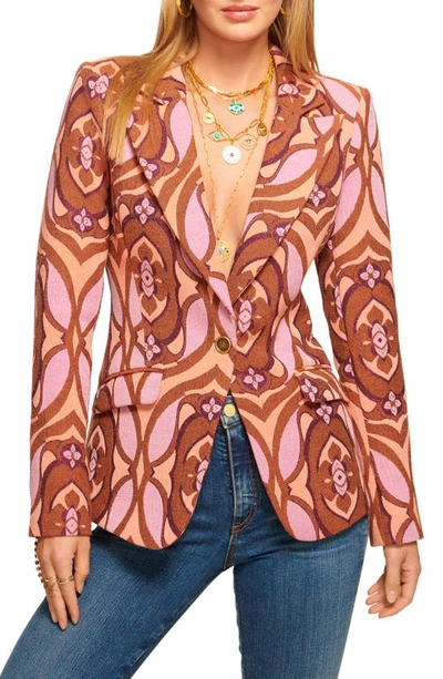 Shop Ramy Brook Elvira Single Button Blazer In Soiree Multi Jacquard