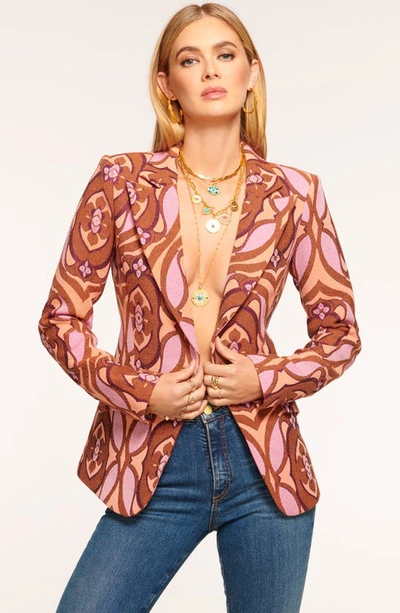 Shop Ramy Brook Elvira Single Button Blazer In Soiree Multi Jacquard