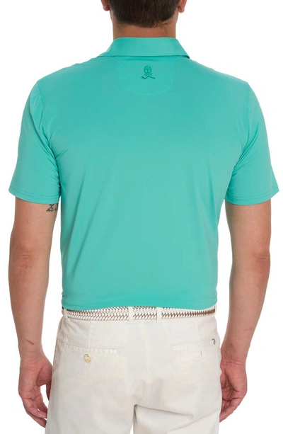 Shop Robert Graham Axelsen Solid Short Sleeve Performance Golf Polo In Jade