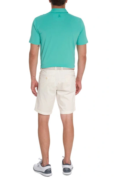 Shop Robert Graham Axelsen Solid Short Sleeve Performance Golf Polo In Jade